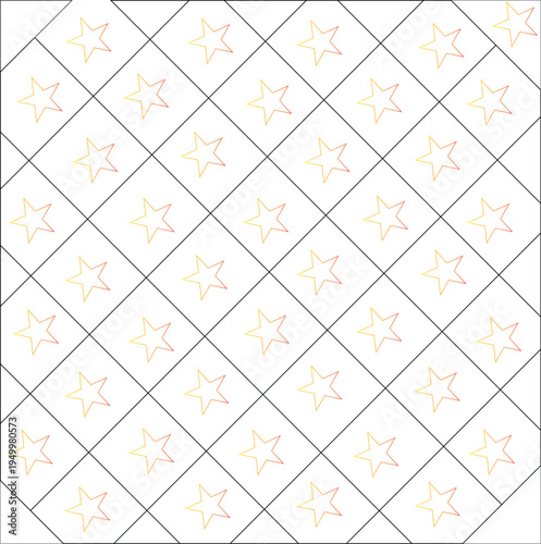 Modern Star Grid Pattern – Abstract Seamless Wallpaper Design