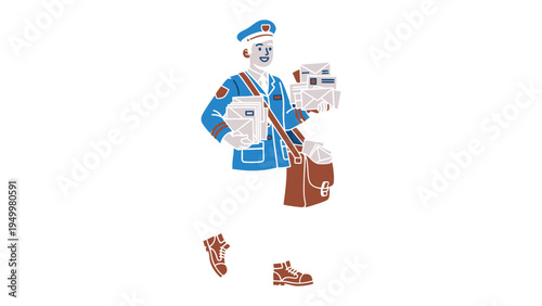 The Courier of Correspondence: A dedicated mail carrier, clad in the iconic uniform, diligently delivers a stack of letters, carrying the hopes and news of the world. 