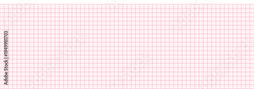 Empty ecg graph paper with pink lines and dots on white bg. Background of heart beat measurement. Millimeter graph grid. Geometric pattern for medicine, science line scale measurement