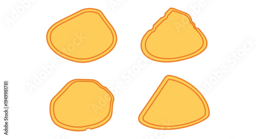 Parmesan Crisps Line art soft minimal abstract illustration