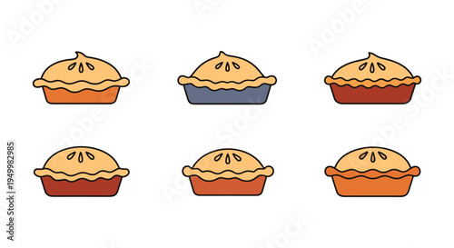 Shepherd Pie Line art vector digital abstract colorful