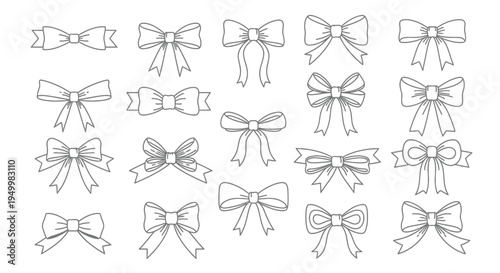 Collection of various bow designs.