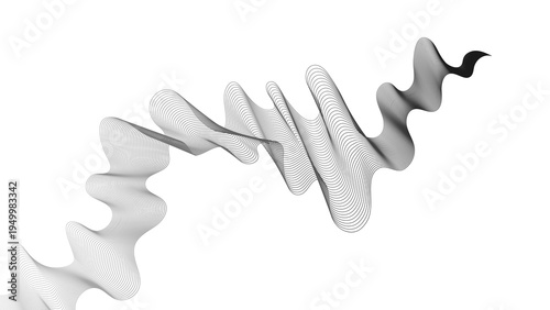 Abstract backdrop with grey wave gradient lines