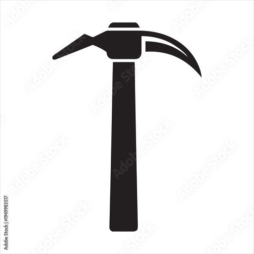 Geologist hammer silhouette, outline silhouette Geologist's hammer icon