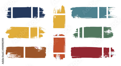 Colorful paint swatches on white background.