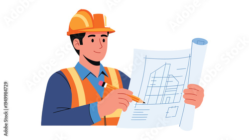 Architectural Blueprint Study: An architect is meticulously examining and sketching a blueprint, focusing on intricate details of design with focused expertise and dedication to the craft.