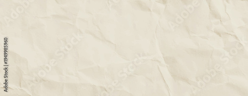 A crumpled paper background with a beige color. The beige background has a textured, wrinkled appearance, adding depth and interest. Paper texture background vector. Beige background.