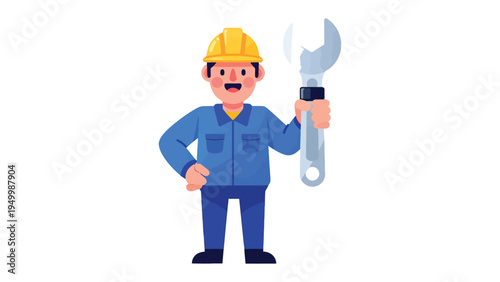 Mechanic and his tools: An image of a diligent mechanic holding a wrench, embodying reliability and expertise in the realm of mechanical work.