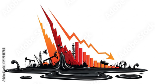 Economic Downturn - Oil Spill Impacting City and Global Economy.