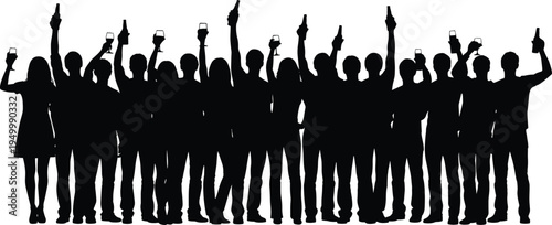 Black hand grenade silhouette isolated on white background, explosive military weapon for security and defense, powerful tactical fragmentation equipment flat vector illustration design asset