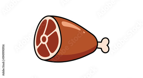 Smoked Meat Line art vector creative modern abstract illustration