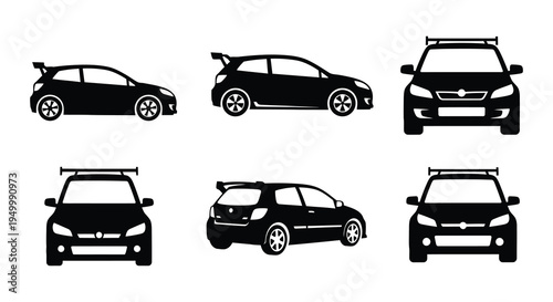 Black and white illustrations of subaru wrx and imploreza vehicles