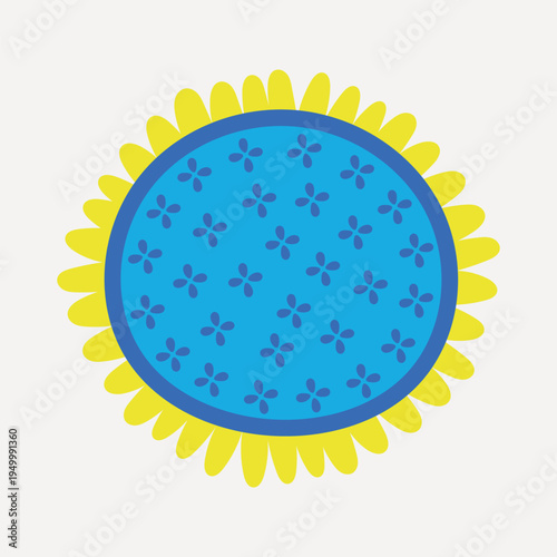 Colorful abstract sunflower illustration vector