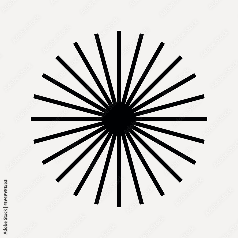 Obraz premium Abstract radial geometric pattern element vector