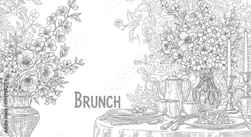 still life with a tree and a boat