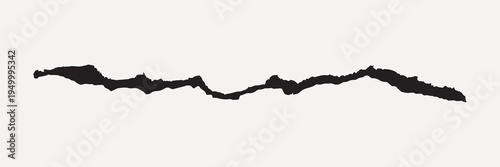 Abstract jagged black line art vector