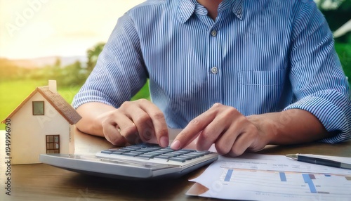 Real Estate Investment Analysis - Man Calculating Home Finances.