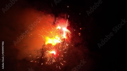 fireworks in the night sky