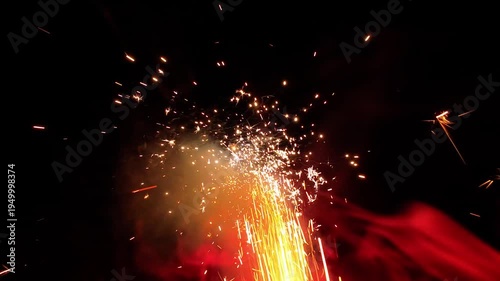 fireworks in the night sky