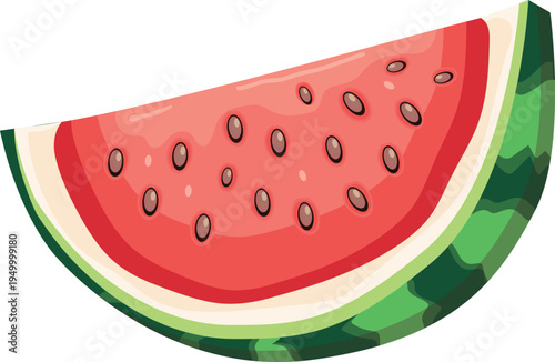 Slice of Watermelon with Seeds
