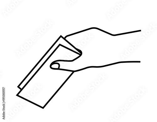 投票箱に投票するイラスト　選挙アイコン