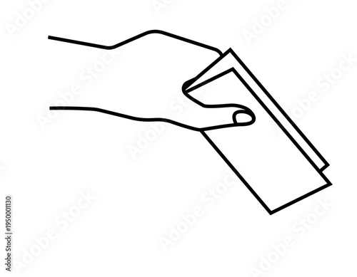 投票箱に投票するイラスト　選挙アイコン