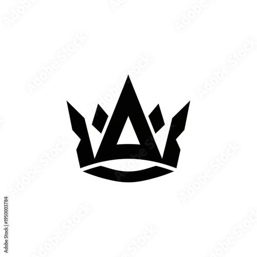 Black Crown Symbol with Letter A Inside.
