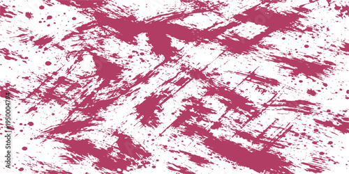 Abstract expressive grunge brushstrokes of crimson paint dance across a white canvas, creating a dynamic texture. 