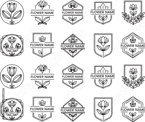 Thin lines icons set for user interfaces.Airplane and Flight,floral,love, Icons Set -  Vector.