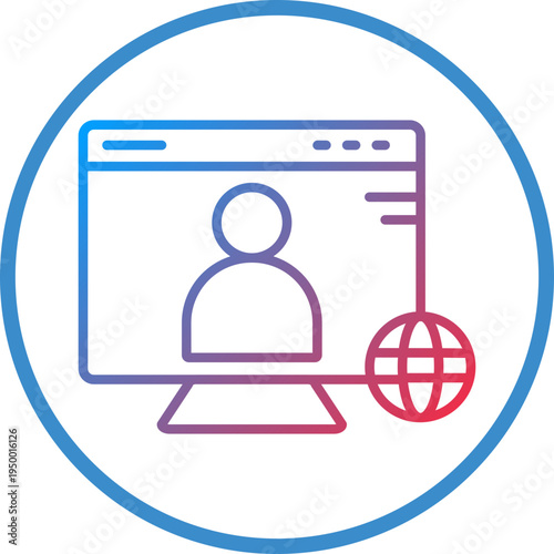 Web User Line Icon Style