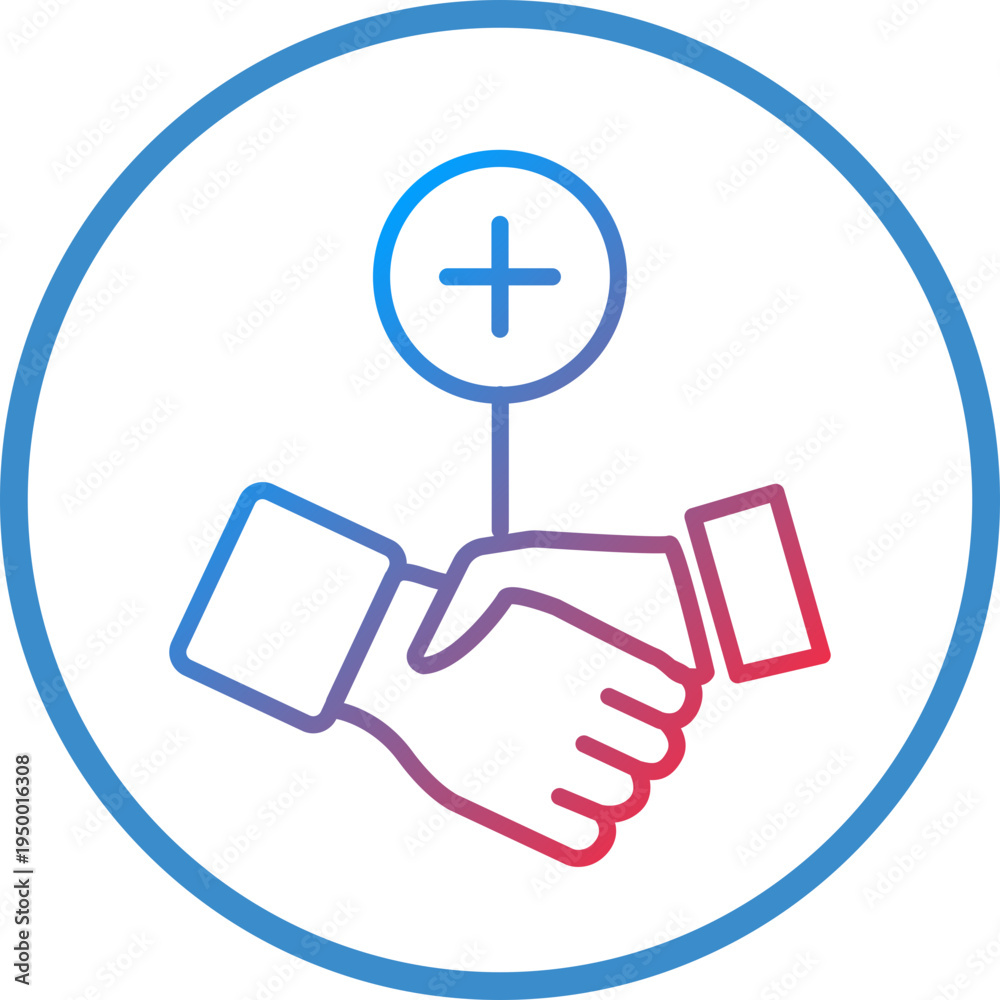 Fototapeta premium Support Line Icon Style