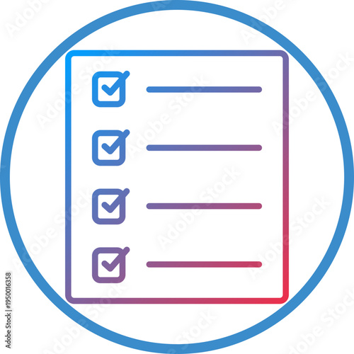 Task List Line Icon Style