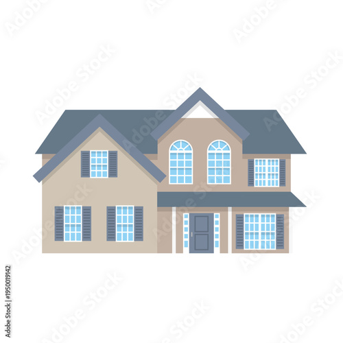 一軒家の住宅イラスト