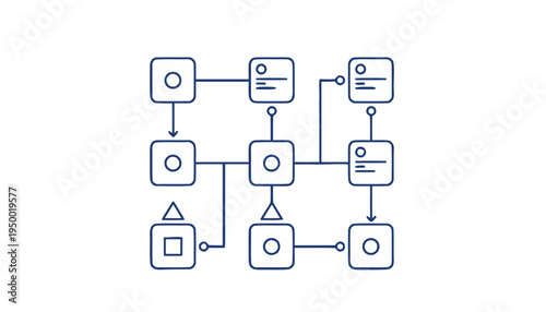 Abstract network diagram illustrating interconnected data nodes and information flow.