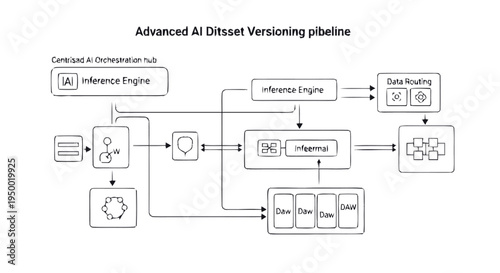 Advanced AI Dataset Versioning Pipeline Diagram.