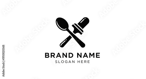 Crossed Spoon And Dropper Logo Design.