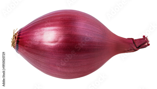 Tablou pe pânză Isolated fresh vibrant red shallot bulb, a delicious aromatic ingredient for gou