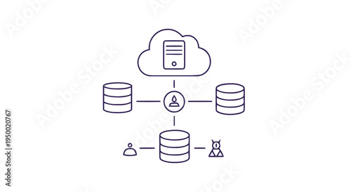 Cloud Computing Database Network Architecture Diagram.
