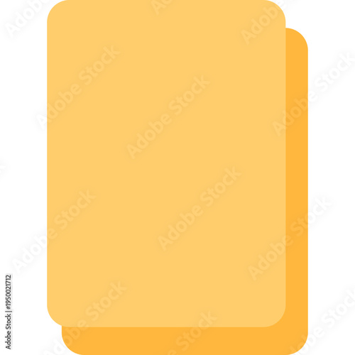 Yellow closed book icon for reading, literature, education, school library, learning resources, textbooks, academic study materials, or knowledge building for students and teachers.
