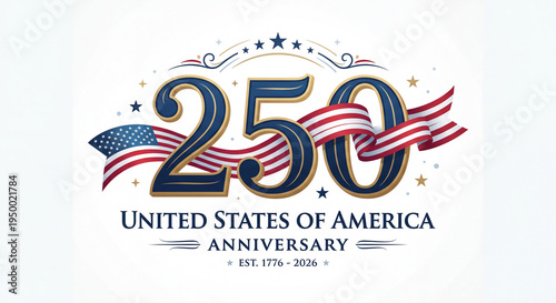 America 250 anniversary graphic illustration patriotic design