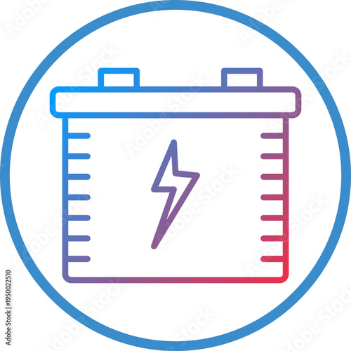 Battery Line Icon Style