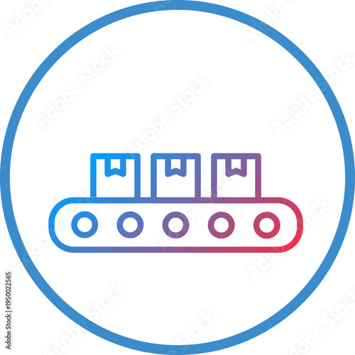 Conveyor Belt Line Icon Style