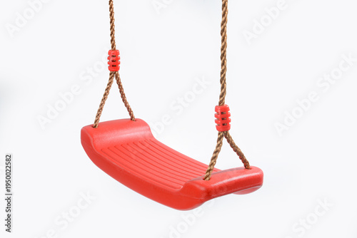 empty swing on white background