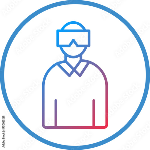VirtualReality Line Icon Style