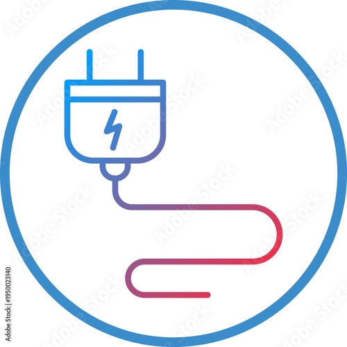 Plug Line Icon Style