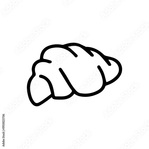 French Croissant Outline Icon