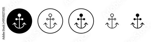 Anchor icon vector. Anchor sign and symbol. Anchor marine icon.