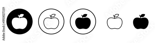 Apple icon vector. Apple sign and symbols for web design.