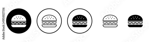 Burger icon vector. burger sign and symbol. hamburger