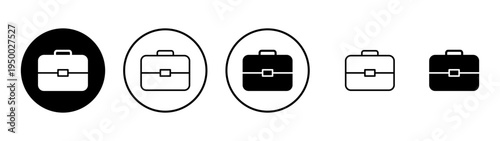 Briefcase icon vector. suitcase sign and symbol. luggage symbol.